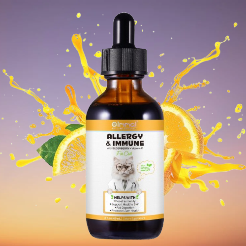 Cat Allergy & Immune Support Drops with Vitamin C (Skin & Liver Health)